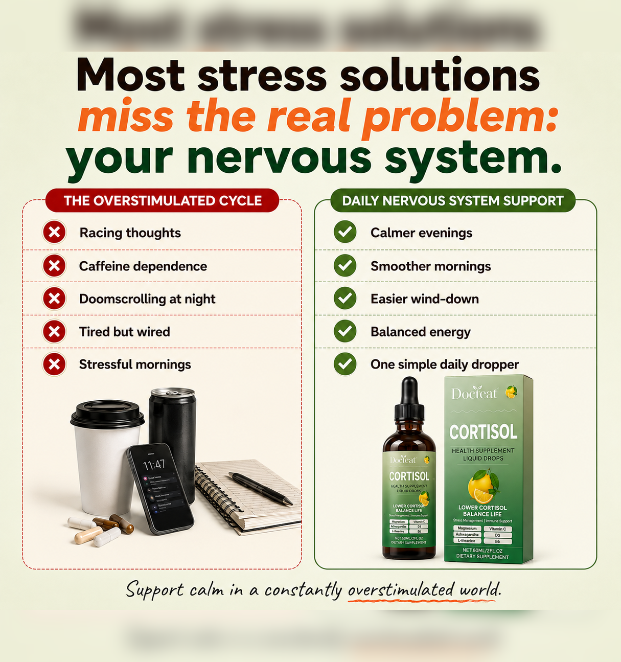 12-in-1 Calming Liquid Drops - Finally Quiet the Noise in Your Head